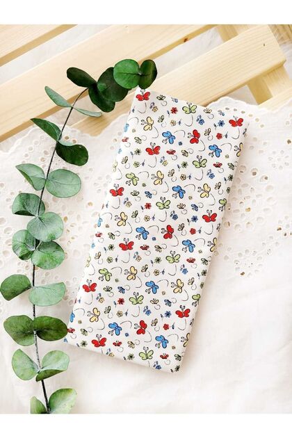 Poplin Fabric Butterfly Pattern 100% Cotton 50X170 cm (1 Piece)