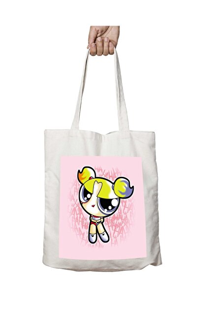 Harley Quinn Powerpuff Girls Bubbles Suicide Squad Two-Sided Permanent Printed Washable Bag