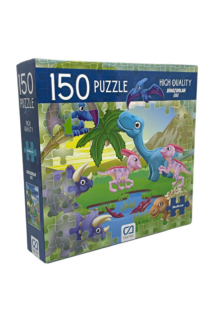 CA Games Dinozorlar 150 Parça 34x24cm Çocuk Puzzle Yapboz Serisi