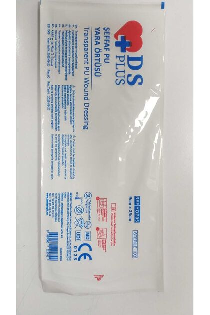 DS Sağlık Damla Sağlık Şeffaf Su Geçirmez PU Yara Örtüsü 9cm x 25