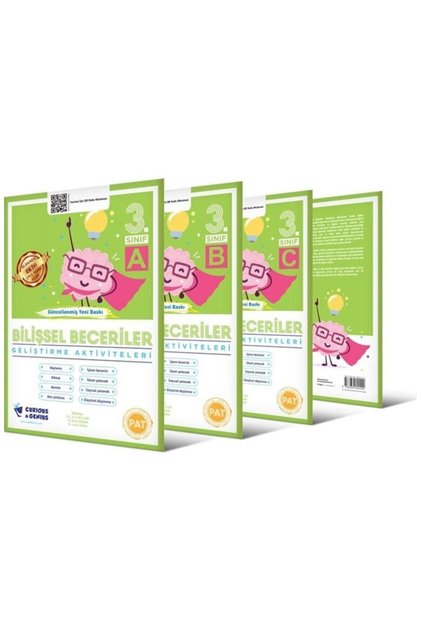 Curinous Genius Yayınları 3. Sınıf Pat Bilişsel Beceriler Geliştirme Aktiviteleri Seti (a B C) Set