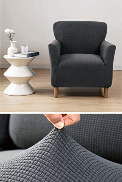 Miray Tekstil Turquoise Chair Cover, Square Lycra, Flexible Chair