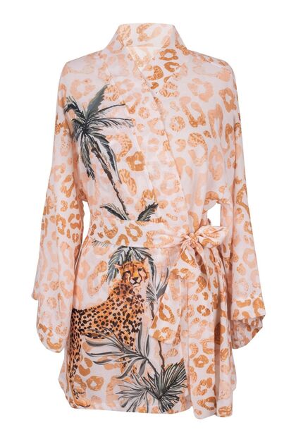 Desert Leo Kimono Keten Kaftan/plaj Elbisesi/sabahlık