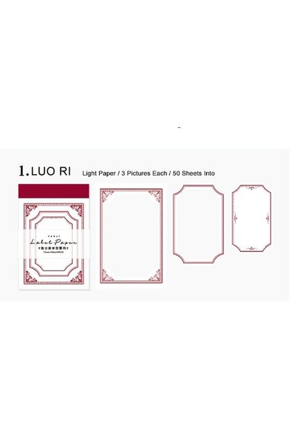 Scrapbook Memo Pad Journal Retro 50 Sheets Tearable Frame Set