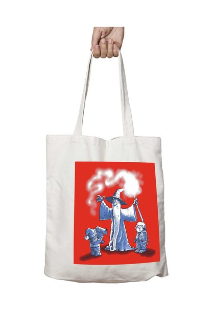 Santalf Christmas Gandalf Lord of the Rings Two-Sided Permanent Printed Washable Bag