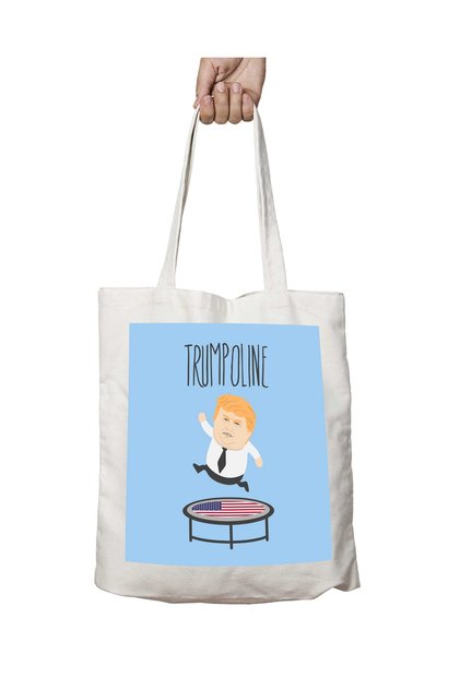 Trampoline Donald Trump Republican Candidate Two Sides Permanent Printed Washable Bag