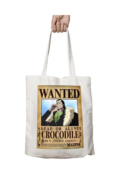 Wanted Crocodile Anime Two-Sided Permanent Printed Washable Bag