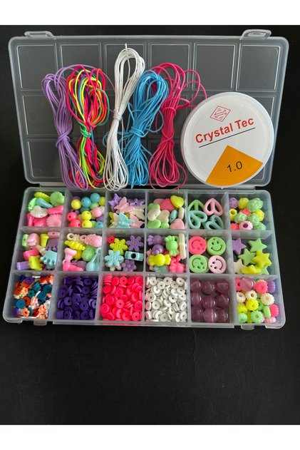 Soft Renklerde Fimo Çocuklar Için Takı Yapma Seti - Hobi Bileklik Kolye Yapım Seti - Kendin Yap