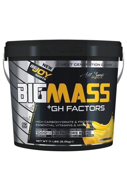 MASS GAİNER 5 kg Muz | BigMass Gh Factors Karbonhidrat & Protein 50 Servis