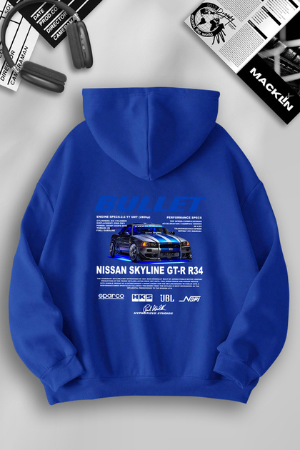 Unisex Women Men Fast and Furious Bullet Custom Design Printed Hooded Sweatshirt