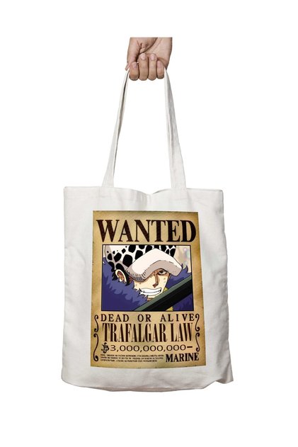 Wanted Trafalgar Law Anime Two-Sided Permanent Printed Washable Bag