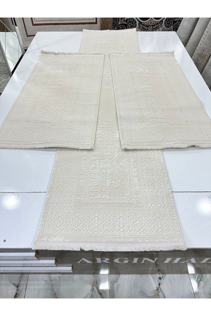 Beyaz Yatak Odası Halısı 3'lü Set / ARGIN HALI
