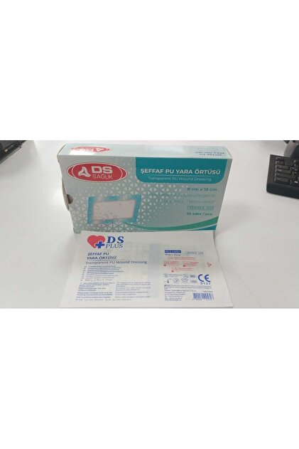 DS Sağlık Damla Sağlık Şeffaf Su Geçirmez PU Yara Örtüsü 9cm x 15