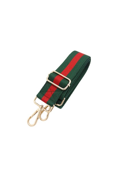 Green-Red Striped Adjustable Bag Strap