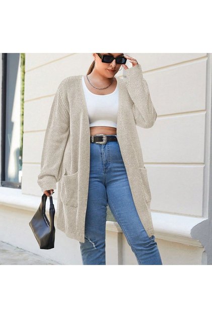 ATEMODA BÜYÜK BEDEN  HIRKA ÇEPLİ