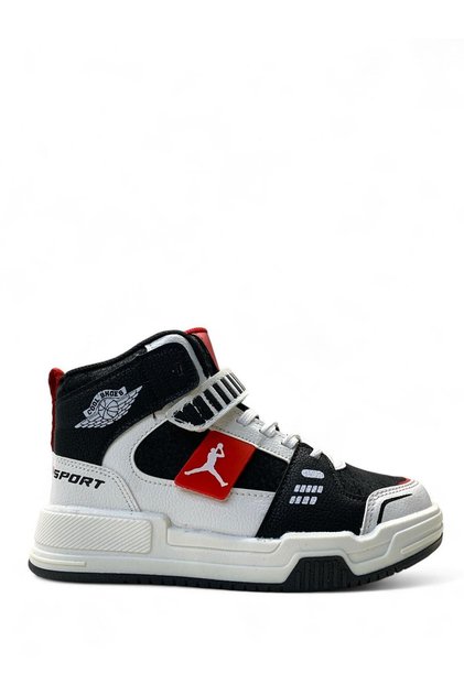 King Orthopedic Boys' Black/Red Ankle Sneakers