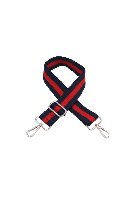 Navy Blue-Red Striped Adjustable Bag Strap (4cm X120Cm)