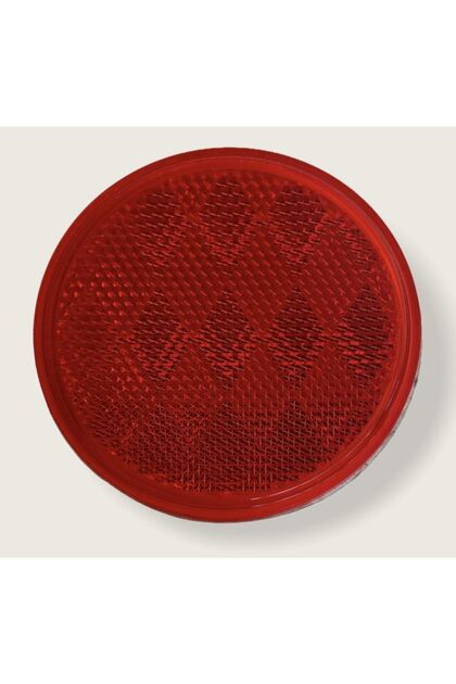 Red Adhesive Round Plastic Reflector Cat Eye Caravan/Van/Trailer