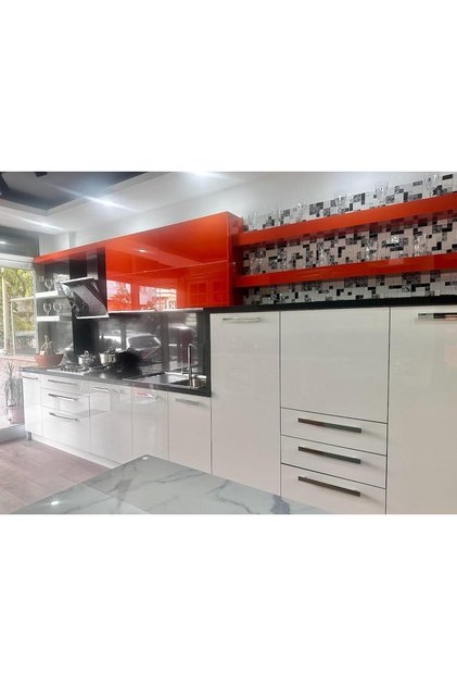 Cabinet Covering Foil Glossy Orange 120X50Cm