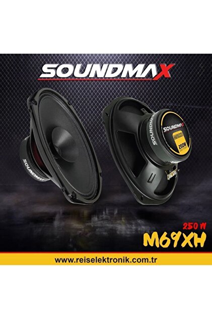Soundmax Sx-m69xh Çifti 500wat-200w Rms Kapaklı 6x9 Oval Oto