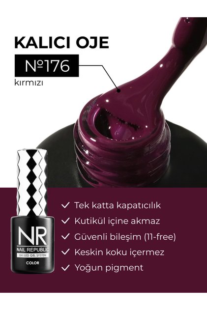 Nr Kırmızı Kalıcı Oje (10 ML) 176