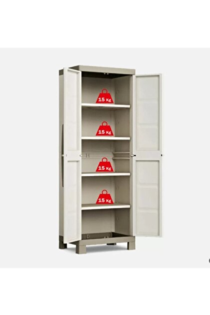 Keter Excellence High 4 Raflı Çok Amaçlı Plastik Dolap 182x65x45