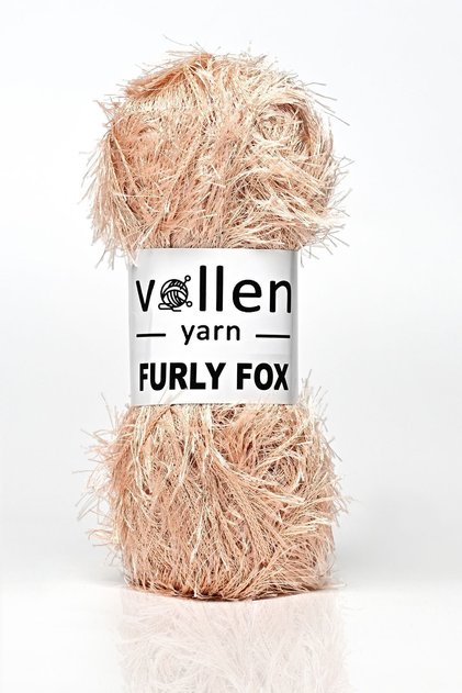 Furly Fox Hand Knitting Yarn Cardigan Sweater Yarn, Furry Yarn, Plush Yarn, Bearded Yarn, Blanket Yarn, Mat Yarn, Latte