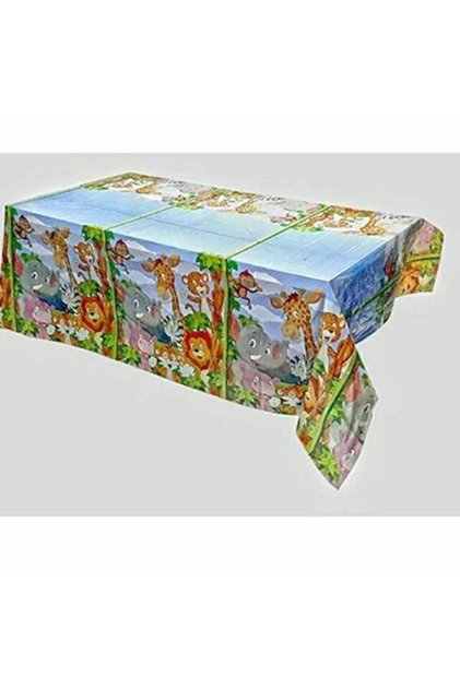 Bal10 Safari Themed Birthday Plastic Tablecloth 120X180 cm