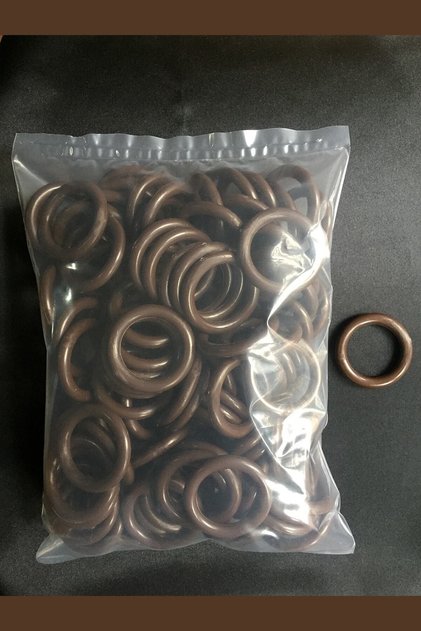Rustic Curtain Ring Walnut Color - 100 Pieces