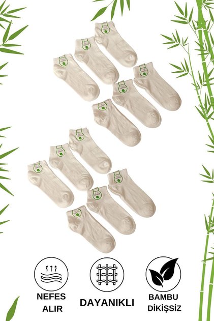 Bamboo Booties Seamless Unisex Short Socks 12 Pcs
