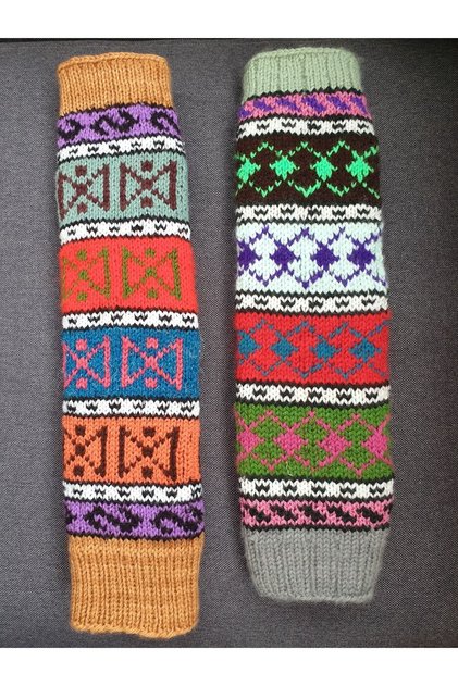 Hand Knitted Leg Warmers 2 Pairs