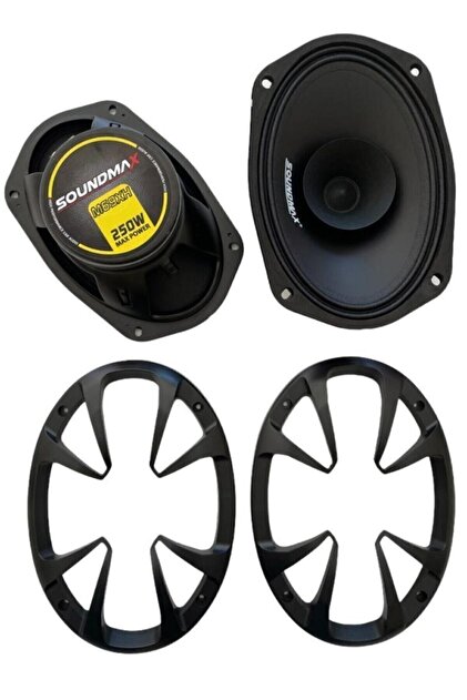 Soundmax Sx-m69xh Çifti 400wat-200w Rms Kapaklı 6x9 Oval Oto
