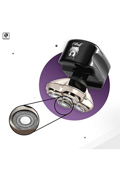 Rasoir Pitbull Skull Shaver Silver Pro - 4 Têtes, Rechargeable, étanche, Occasion Très Bon état