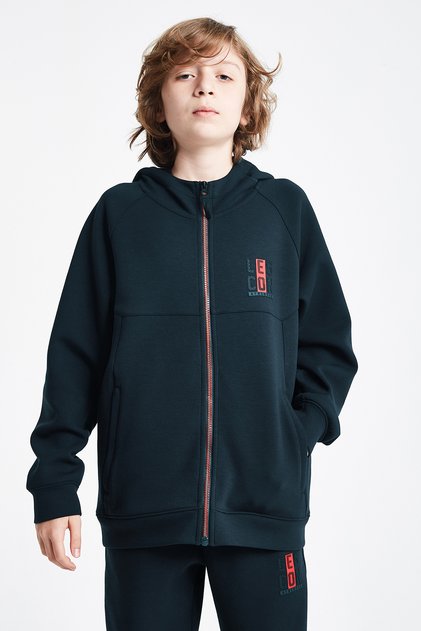 Children's Zippered Hooded Sweatshirt 24N-3121