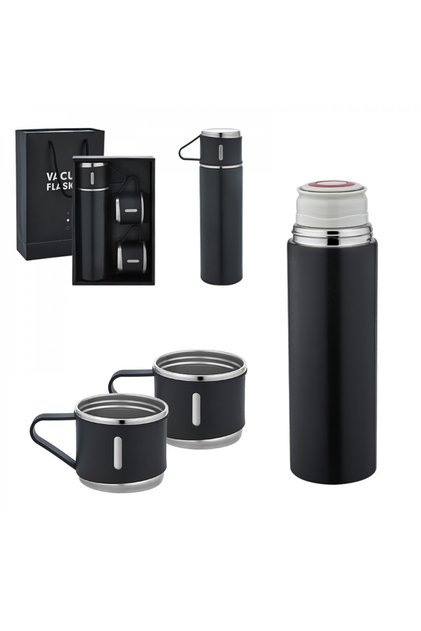Vacuum Bottle Stainless Steel Thermos with 3 Cups 500 ml Boxed Leakproof Set