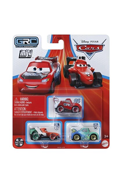 DİSNEY Grc Cars Mini Racers Lightning Mcqueen, Francesco, Carla