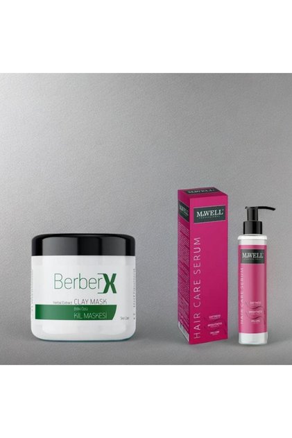 Saç Bakım Serumu 125 ml + berberx bitki özlü kil maskesi 650 ml