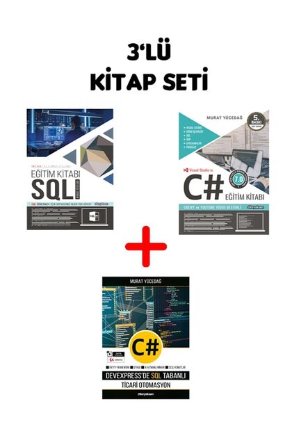 Dikeyeksen Yayıncılık C# Eğitim Kitabı + SQL EĞİTİM KİTABI + C#
