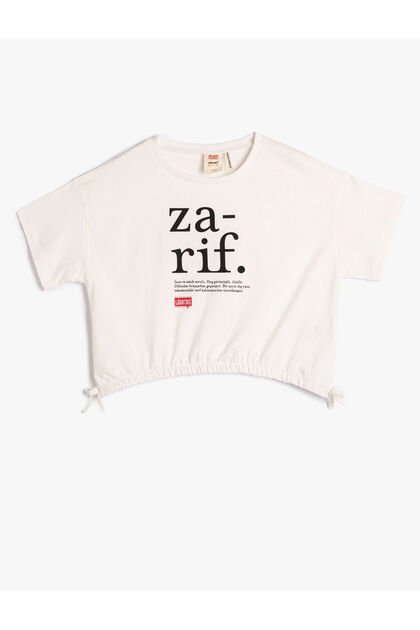 T-Shirt Elegant Printed Lûgat365 Licensed Short Sleeve Crew Neck Cotton