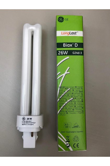G/e Plc Lamba 26w/827 2p 2700 Kelvin 1800 Lümen Sarı Boy:16.5cm ( 10w-13w-18w Yerine Olmaz )