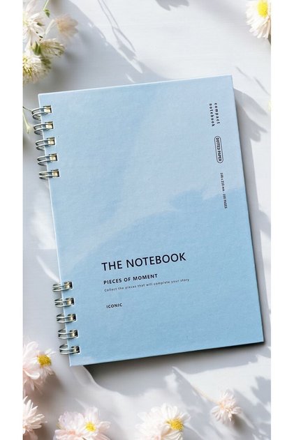 The Notebook Series Spiraled 80 Leaf Dotted A5 Notebook (Placid Blue Cover)