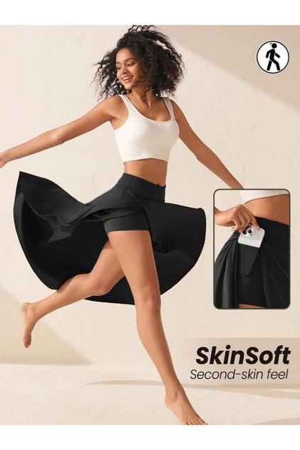 New season women's comfortable skirt with pocket detail and leggings