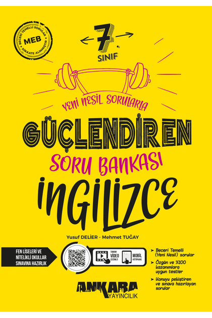 7. Sınıf İngilizce Güçlendiren Soru Bankası 2024-2025 Güncel Baskı