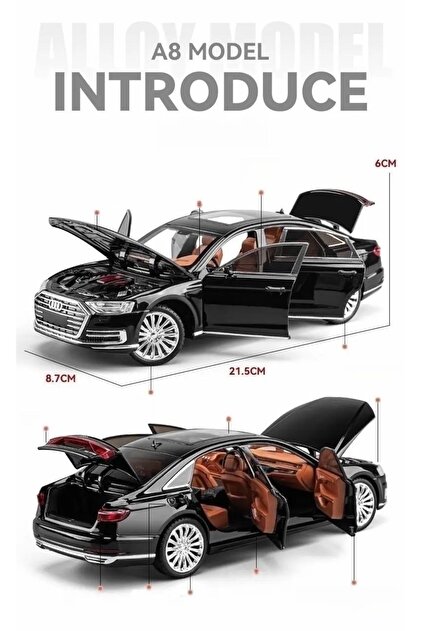 CarStore AUDİ A8 1:24 MODEL MAKET ARABA SİYAH - Fiyatı, Yorumları