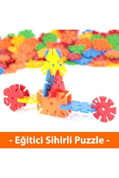 DEDE Eğitici Oyuncak Magic Puzzle Ve Tik Tak Blok Seti Anaokulu Oyuncakları Lego Yapı Oyuncakları - 5