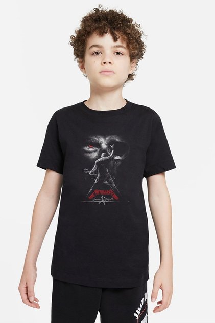 Unisex Kids Black Metallica James Hetfield Signature Rock Metal Printed Sweatshirt