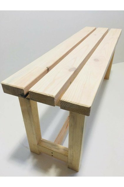 Natural Ahşap Bank Wooden Bench