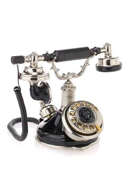Villa Stork Siyah Gümüş Çevirmeli Telefon