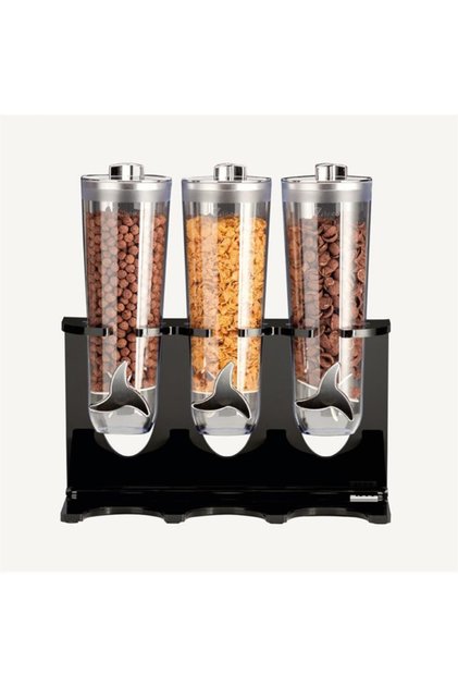 Standlı Cornflakes Aleti, 3'lü, 40x17x44 Cm, Siyah