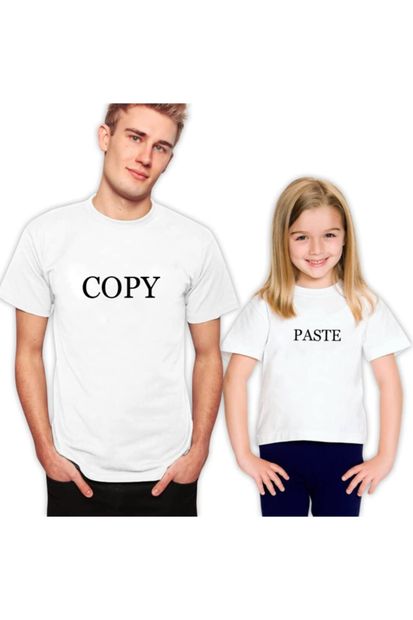 Coutoo Babalar Günü Özel Copy Paste Baba Oğul-kız Kombin T-shirt - 2